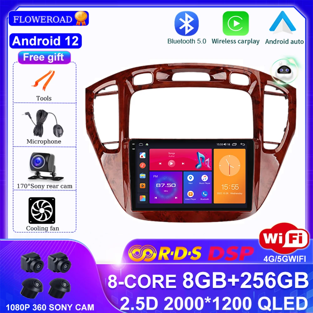 Android 12 for Toyota Highlander 2000-2007 Car Radio Multimedia Player GPS Navigation DSP IPS BT Carplay Auto No 2din 2 din DVD
Android 12 for Toyota Highlander 2000-2007 Car Radio Multimedia Player GPS Navigation DSP IPS BT Carplay Auto No 2din 2 din DVD