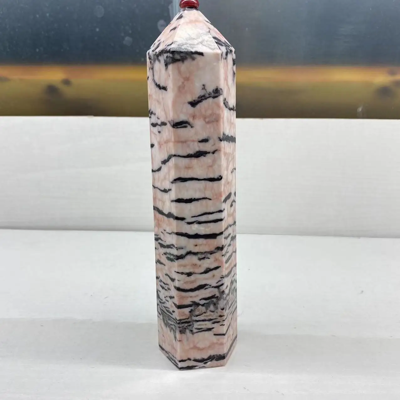 Natural Pink Zebra Stone Crystal Hexagonal Obelisk Room Decoration Gift Reiki Healing
Natural Pink Zebra Stone Crystal Hexagonal Obelisk Room Decoration Gift Reiki Healing