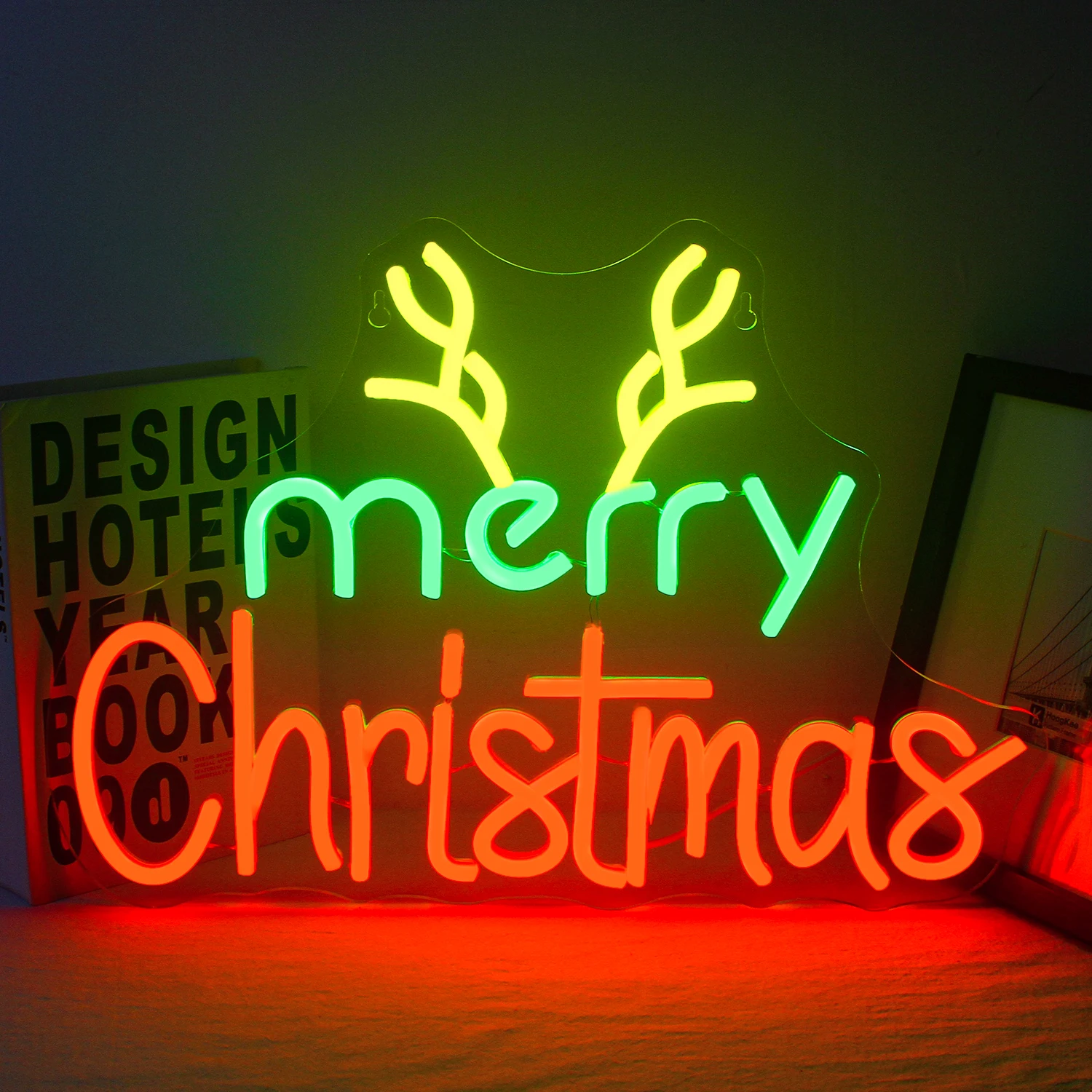 

Merry Christmas Neon Sign Led Santa Hat Neon Lights for Wall Decor Signs for Bedroom Home Party merry christmas Decorations Gift