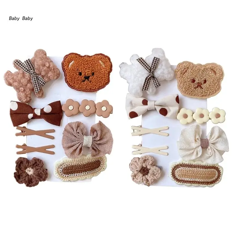 Q81A 9pcs/set Girl Hair Clip Set Cute Hair Barrettes Bear Hair Clip For Girl Flower Hair Clip Kid Hair Clip Bow Barrettes
Q81A 9pcs/set Girl Hair Clip Set Cute Hair Barrettes Bear Hair Clip For Girl Flower Hair Clip Kid Hair Clip Bow Barrettes