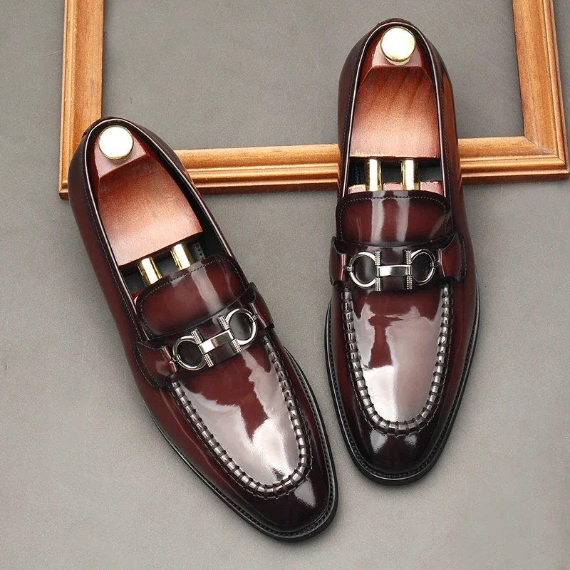 Spring and Autumn New All Cowhide Open Edge Beaded Bright Face Slip-on Business Dress Leather Shoes Men's Lefu Shoes
Spring and Autumn New All Cowhide Open Edge Beaded Bright Face Slip-on Business Dress Leather Shoes Men's Lefu Shoes