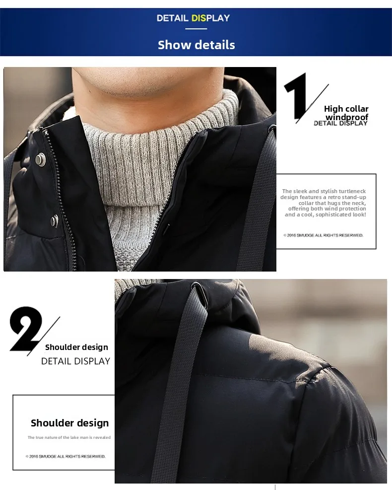 منتصف طول جديد سميكة مقنعين سترة لفصل الشتاء الرجال الدافئة القطن وسادة مبطنة للرجالLeisureDown معطف تسلق الجبال الرجال منتصف طول جديد سميكة مقنعين سترة لفصل الشتاء الرجال الدافئة القطن وسادة مبطنة للرجالLeisureDown معطف تسلق الجبال الرجال