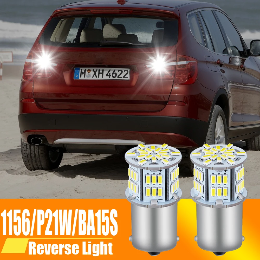 

2x Canbus No Error 1156 BA15S P21W 7506 Car LED Reverse Turn Signal Light White LED Bulbs For Audi BMW VW Mercedes White 6000K