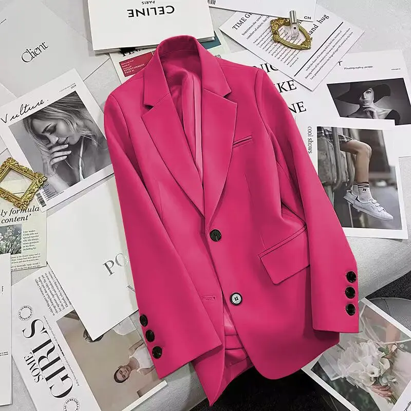 Candy Color Blazer Women Suit Long Sleeve Korean Chic Coats Black Blazer Office Ladies Tops Spring Autumn Jacket New
Candy Color Blazer Women Suit Long Sleeve Korean Chic Coats Black Blazer Office Ladies Tops Spring Autumn Jacket New