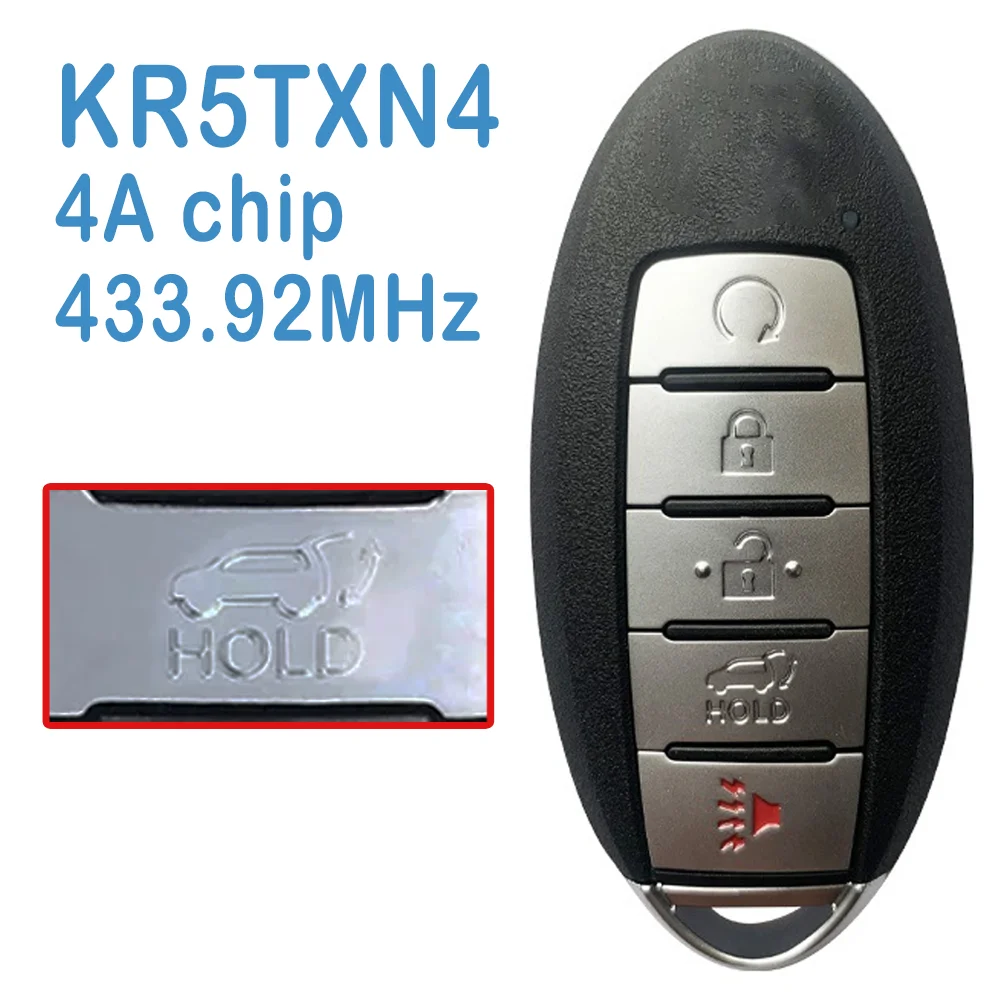2 шт./лот KR5TXN4 автоматический умный пульт дистанционного управления 433,92 МГц 4A чип 5 кнопок S180144507 сменный автомобильный БЕСКЛЮЧЕВОЙ для Nissan Rogue 2019 2020
2 шт./лот KR5TXN4 автоматический умный пульт дистанционного управления 433,92 МГц 4A чип 5 кнопок S180144507 сменный автомобильный БЕСКЛЮЧЕВОЙ для Nissan Rogue 2019 2020