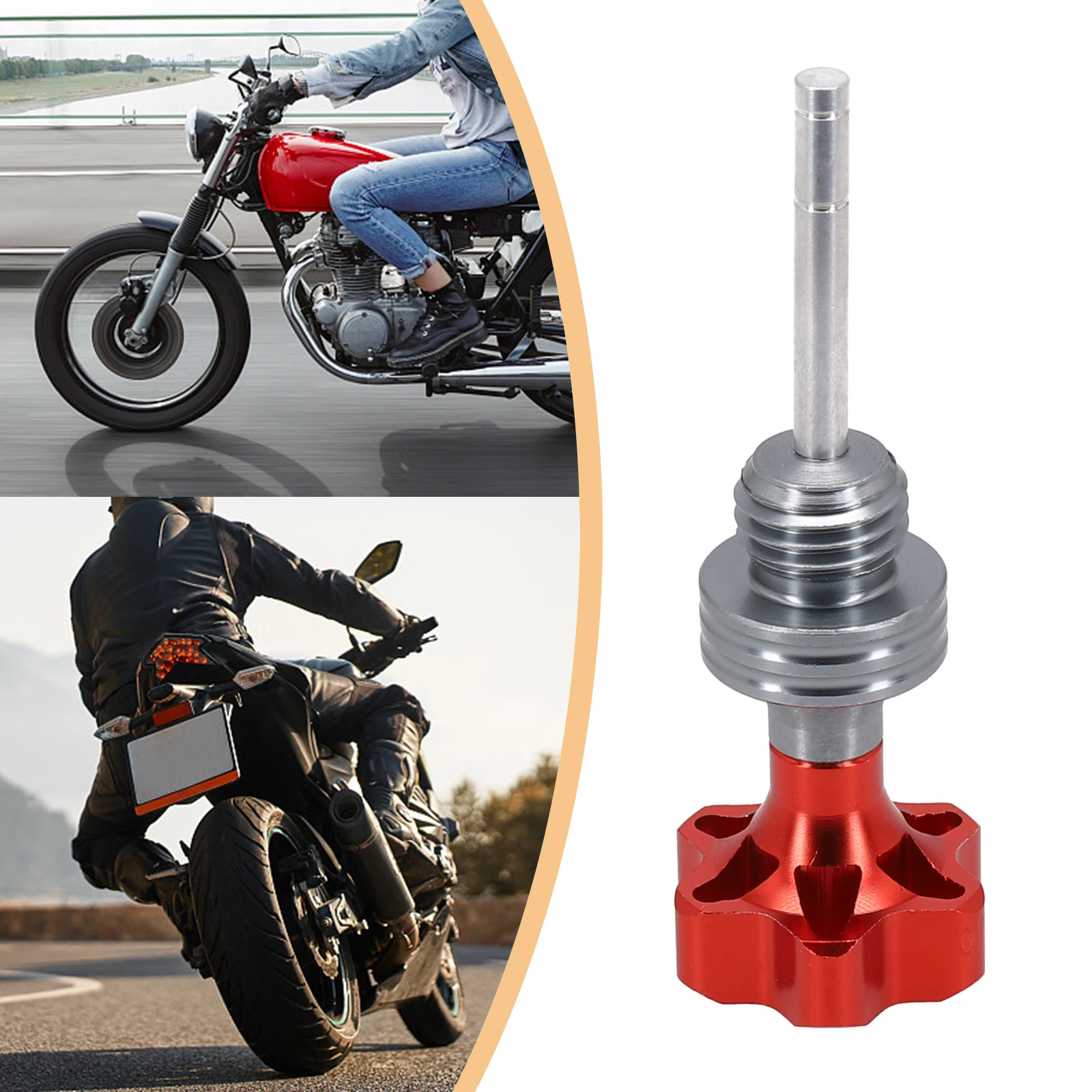 Scooter Motorcycle Engine Oil Dipstick Cap Plug Engine Crankcase Oil Level Gauge Aluminum Red, Blue, Black, Gold, Silver Accesso
Scooter Motorcycle Engine Oil Dipstick Cap Plug Engine Crankcase Oil Level Gauge Aluminum Red, Blue, Black, Gold, Silver Accesso
