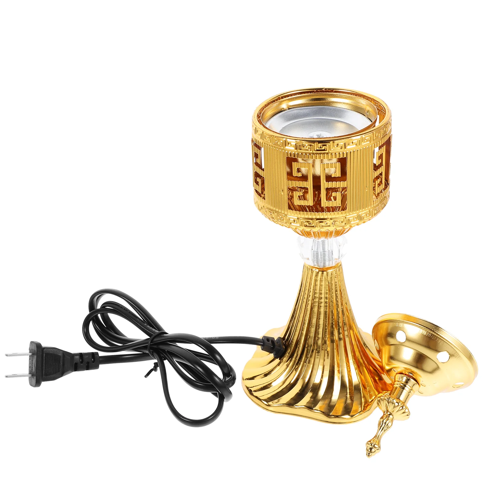 

Middle Eastern Plug-in Electric Incense Burner Indoor Sandalwood Charcoal Metal Arabic Table Centerpiece Censer Ornament