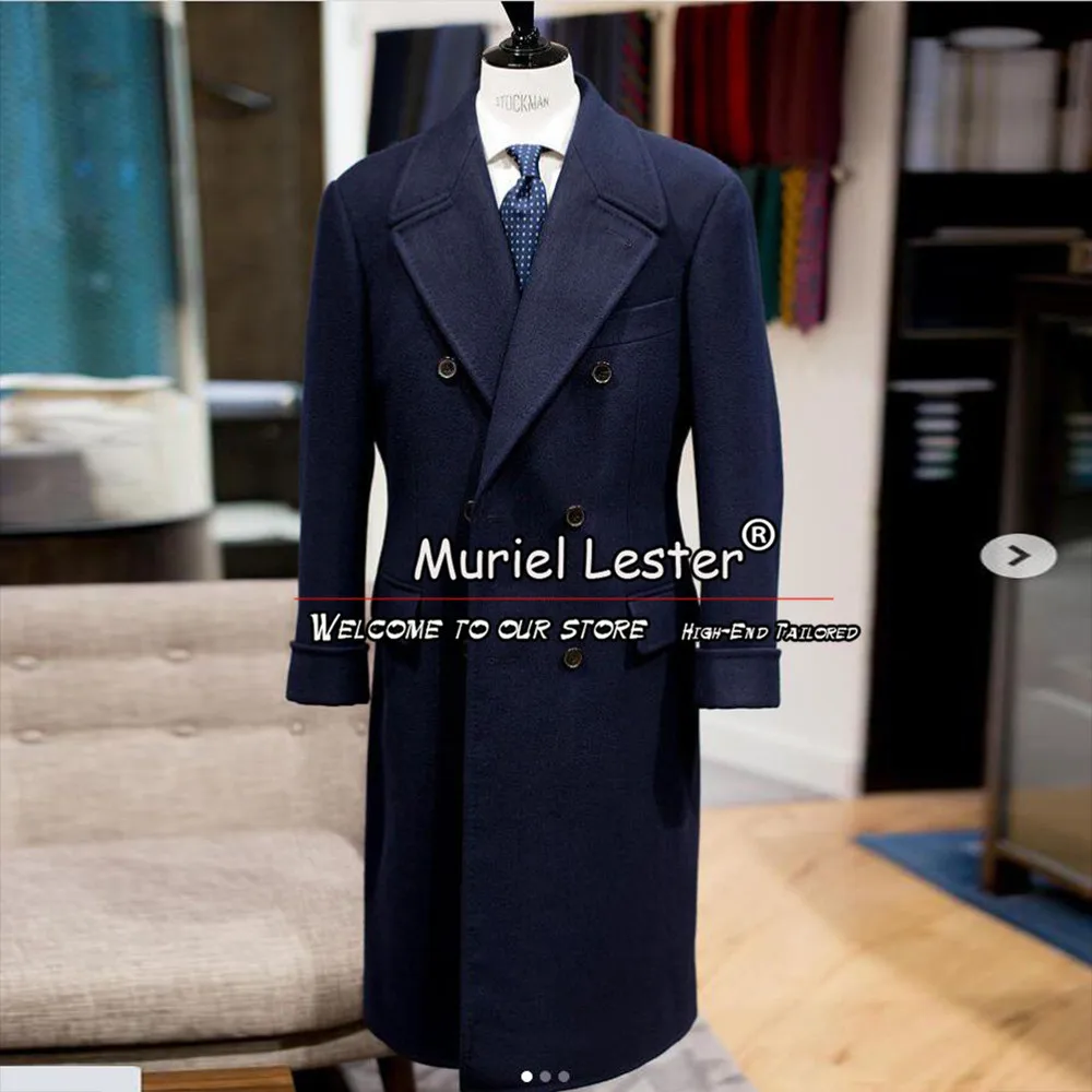 Business Men's Suit Jackets Custom Made Winter Blue Woolen Blend Overcoat Comfortable Soft Trench Coat Long Male Fashion Blazer
Business Men's Suit Jackets Custom Made Winter Blue Woolen Blend Overcoat Comfortable Soft Trench Coat Long Male Fashion Blazer