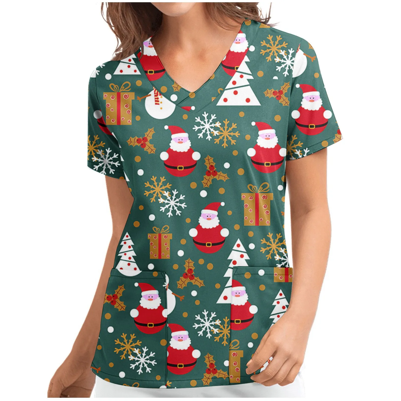 Nurse Uniform Women Christmas Graphic Short Sleeve Scrubs Top Carer Medical Nursing Shirt Uniforme De Enfermera Para Mujer
Nurse Uniform Women Christmas Graphic Short Sleeve Scrubs Top Carer Medical Nursing Shirt Uniforme De Enfermera Para Mujer