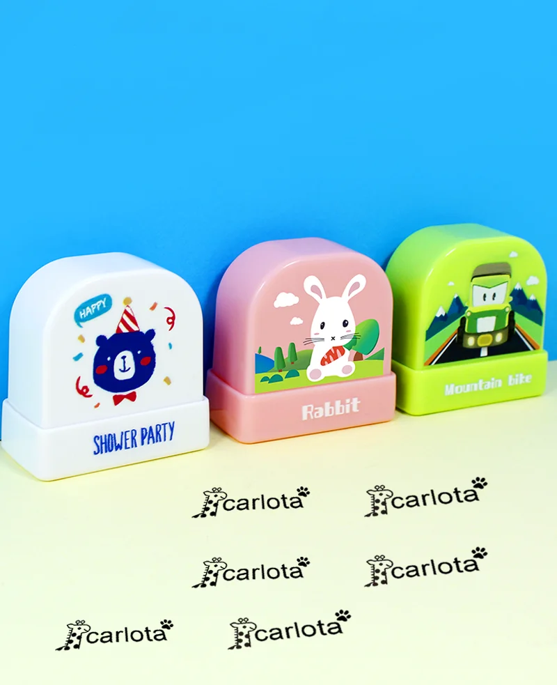 Children's Name Seal Custom Student's Name Stamp Kindergarten Clothes Waterproof Name Sticker Kawaii Montessori Stamp Gift Children's Name Seal Custom Student's Name Stamp Kindergarten Clothes Waterproof Name Sticker Kawaii Montessori Stamp Gift