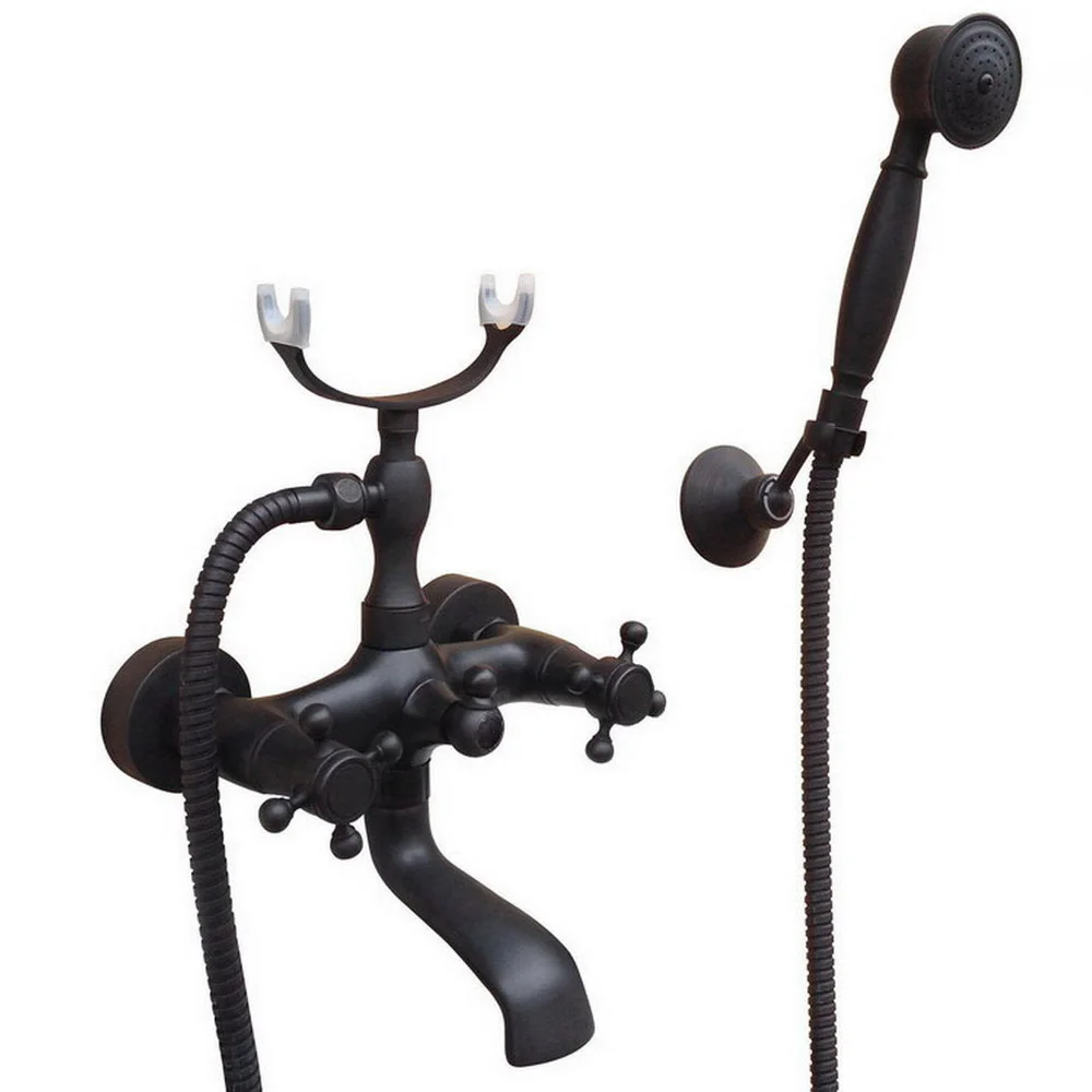 Wall Mounted Clawfoot Bathroom Black Oil Rubbed Bronze Bath Tub Faucet with Handheld Shower Mixer Tap ttf707 
Wall Mounted Clawfoot Bathroom Black Oil Rubbed Bronze Bath Tub Faucet with Handheld Shower Mixer Tap ttf707