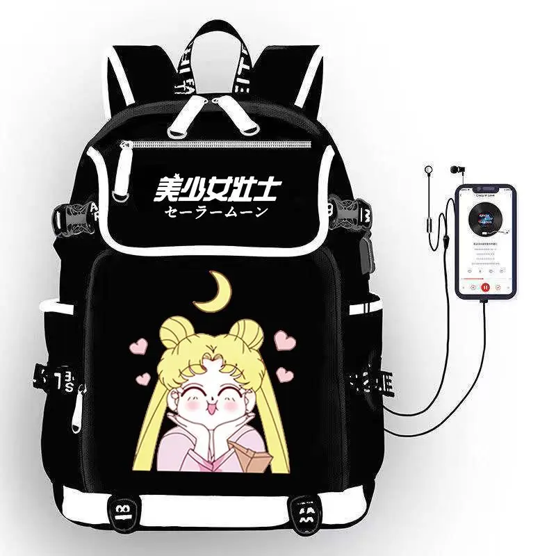 Sailor Moon Lucky Cat Anime USB Port Backpack Bag School Book Students Outdoor Shoulder Rucksack Laptop Computer Mochila
Sailor Moon Lucky Cat Anime USB Port Backpack Bag School Book Students Outdoor Shoulder Rucksack Laptop Computer Mochila