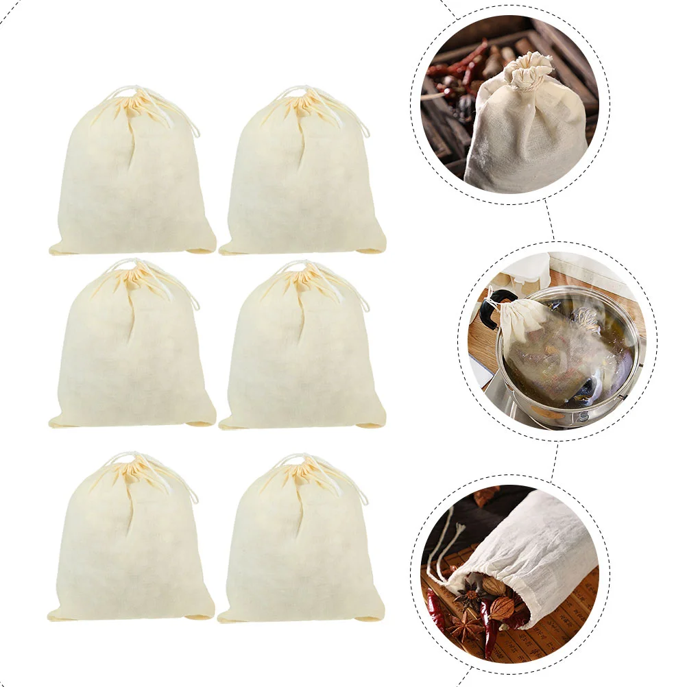 10pcs Spice Bags Soup Bags Drawstring Strainer Bags Dried Bags Reusable Filter Bags 
10pcs Spice Bags Soup Bags Drawstring Strainer Bags Dried Bags Reusable Filter Bags