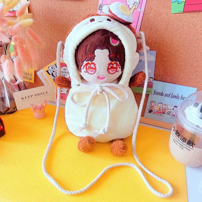 

20cm Baby Doll clothes Plush Doll's Inclined shoulder bag Toy Dolls Accessories our generation Korea Kpop EXO idol Dolls