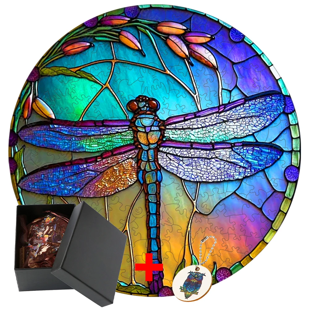 

Dragonfly 3d Wood Model Kit Puzzle Adults Irregular Jigsaw Wooden Puzzle Brain Teaser Montessori Toys Entertainment Games Diy