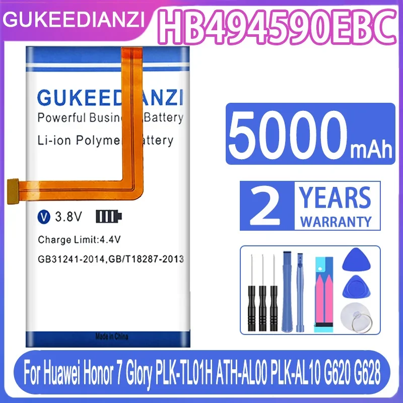GUKEEDIANZI Battery HB494590EBC 5000mAh For Huawei Honor 7 Glory PLK-TL01H ATH-AL00 PLK-AL10 G620 G628 Honor7
GUKEEDIANZI Battery HB494590EBC 5000mAh For Huawei Honor 7 Glory PLK-TL01H ATH-AL00 PLK-AL10 G620 G628 Honor7