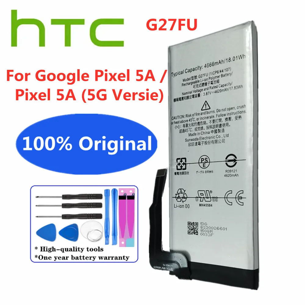 Оригинальный аккумулятор G27FU 4620 мАч для HTC Google Pixel 5A /Pixel 5A 5G, версия, высококачественные сменные батареи для сотового телефона, батарея
Оригинальный аккумулятор G27FU 4620 мАч для HTC Google Pixel 5A /Pixel 5A 5G, версия, высококачественные сменные батареи для сотового телефона, батарея