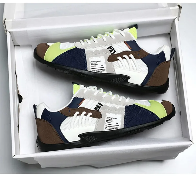 Low-Top Men's Casual Shoes Breathable Retro Sporty Style Summer New Fashion Trendy Bean Board Shoes Comfortable Rubber Sole Low-Top Men's Casual Shoes Breathable Retro Sporty Style Summer New Fashion Trendy Bean Board Shoes Comfortable Rubber Sole