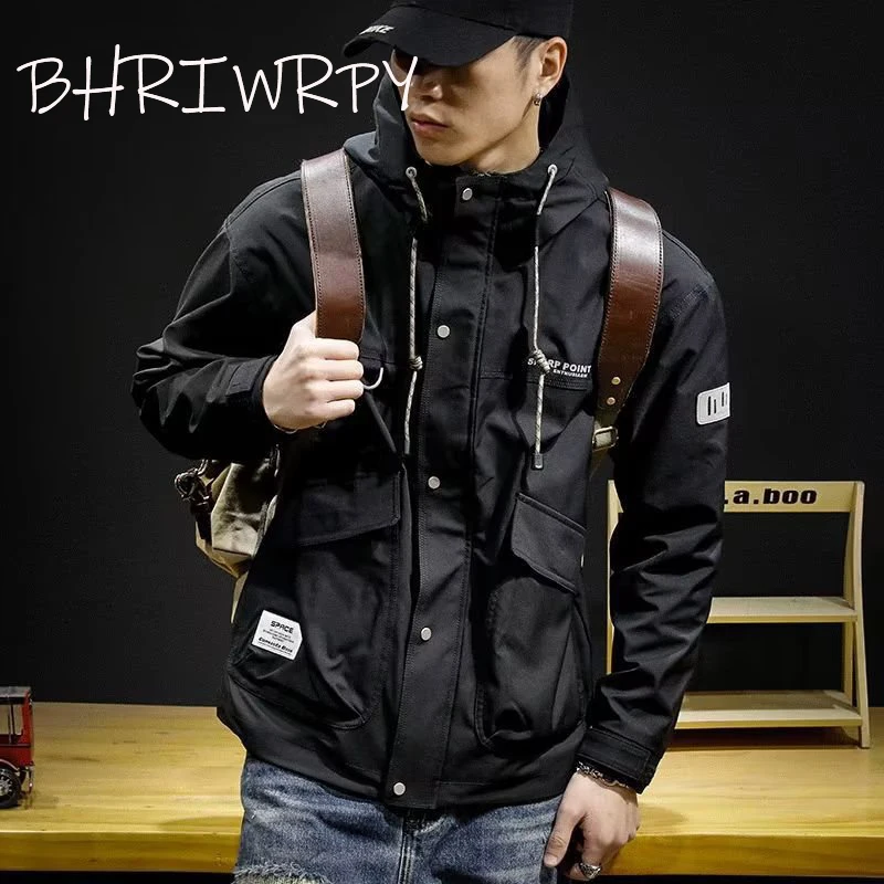 2023 New Spring and Autumn Men's Sprint Coat High Street Hooded Loose Sports Coat Thin Retro Motorcycle Jacket
2023 New Spring and Autumn Men's Sprint Coat High Street Hooded Loose Sports Coat Thin Retro Motorcycle Jacket