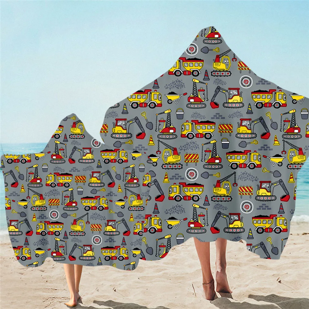 Cartoon Engineering Vehicle Excavator Beach Towel Cute Car Hooded Cape Bath Towel for Adult Kids Bathroom Towels Shower Wrap
Cartoon Engineering Vehicle Excavator Beach Towel Cute Car Hooded Cape Bath Towel for Adult Kids Bathroom Towels Shower Wrap