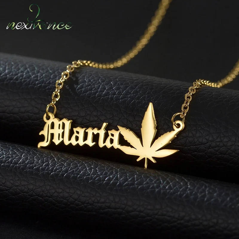 Nextvance Custom Name Stainless Steel Necklace For Women Man Maple Leaf Choker Personalise Letter Birthday Jewelry Fashion
Nextvance Custom Name Stainless Steel Necklace For Women Man Maple Leaf Choker Personalise Letter Birthday Jewelry Fashion