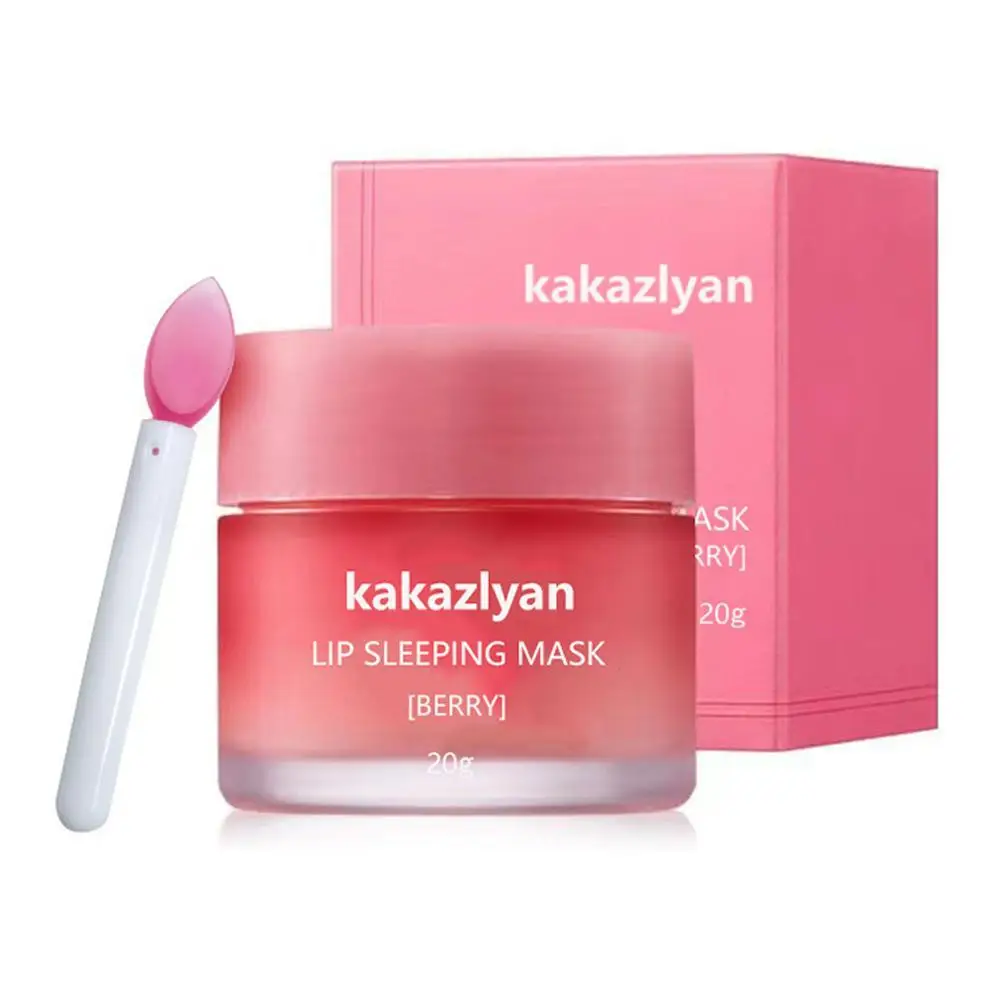 

20g Lip Sleep Mask Night Sleep Exfoliator Maintenance Moisturizing Lip Gloss Bleach Cream Nourishing Strawberry Lippy Balm