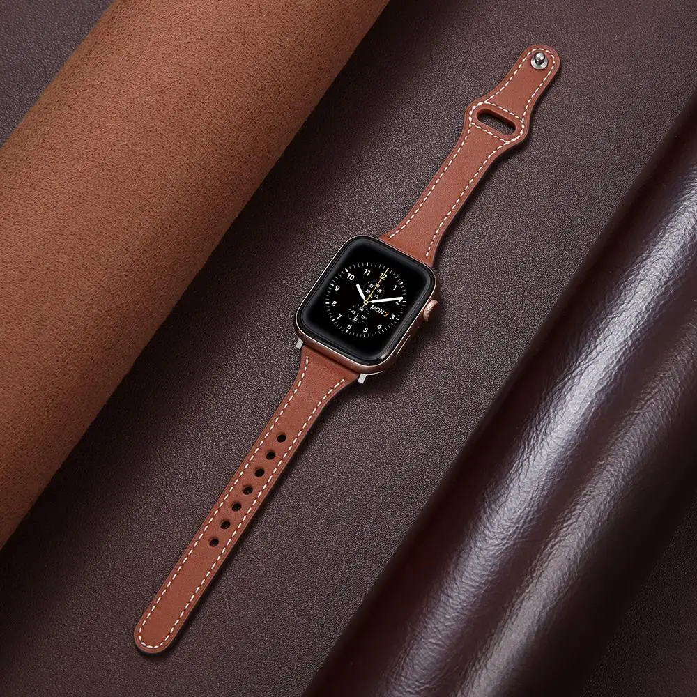 Slim strap For Apple watch band 44mm 40mm 45mm 41mm 38mm 42mm 45 44 40 mm Leather watchband bracelet iWatch series 3 4 5 6 se 7
Slim strap For Apple watch band 44mm 40mm 45mm 41mm 38mm 42mm 45 44 40 mm Leather watchband bracelet iWatch series 3 4 5 6 se 7