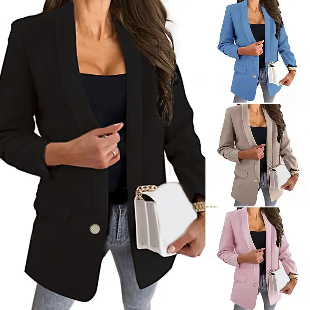 Women's Blazer Coat Long Sleeve Flap Pockets Single Button Office Blazer Fashion Solid Color Lapel Office Suit Jacket Workwear
Women's Blazer Coat Long Sleeve Flap Pockets Single Button Office Blazer Fashion Solid Color Lapel Office Suit Jacket Workwear