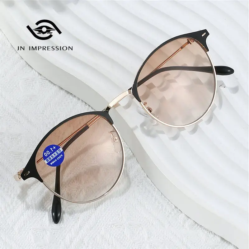

Fashion Bifocal Sunglasses Men and Women Far Near Dual-use Anti-blue Light Presbyopic Glasses Progressive Color Reading Glasses