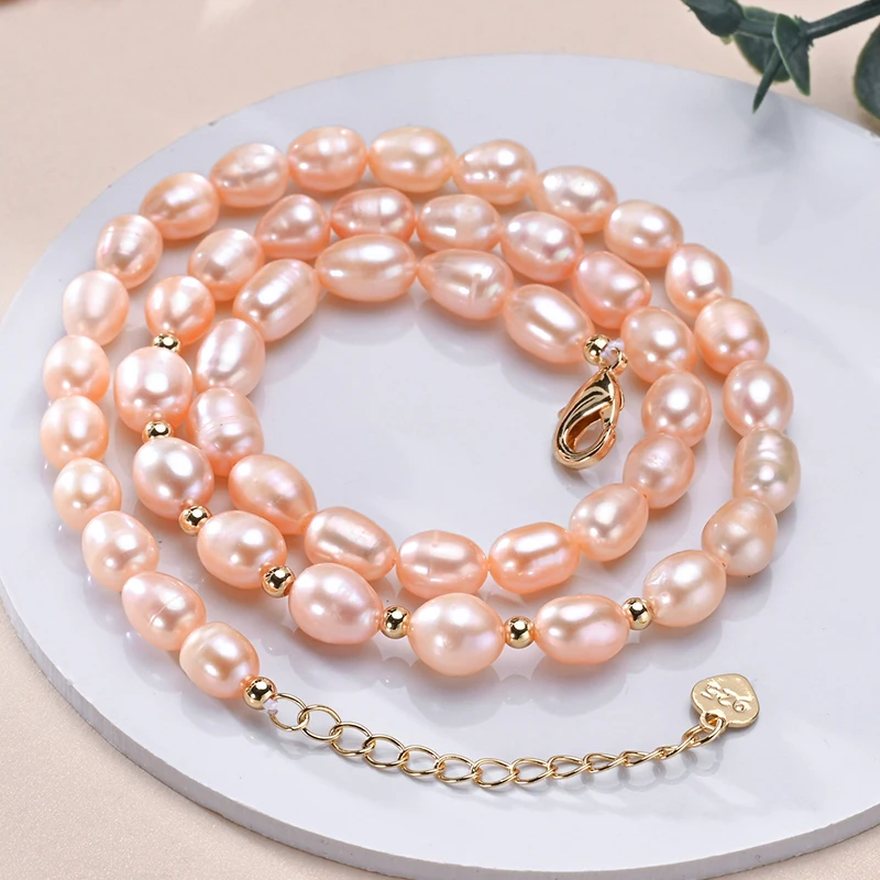 6-7mm Rice Shape Freshwater White Pink Purple Mixed Color Pearl Necklace 925 Sterling Silver Jewelry for Women Girls 4 Mallzona S567fc6b3b82c44a8990eb5c9fd9bfcebM 6-7mm Rice Shape Freshwater White Pink Purple Mixed Color Pearl Necklace 925 Sterling Silver Jewelry for Women Girls Mallzona