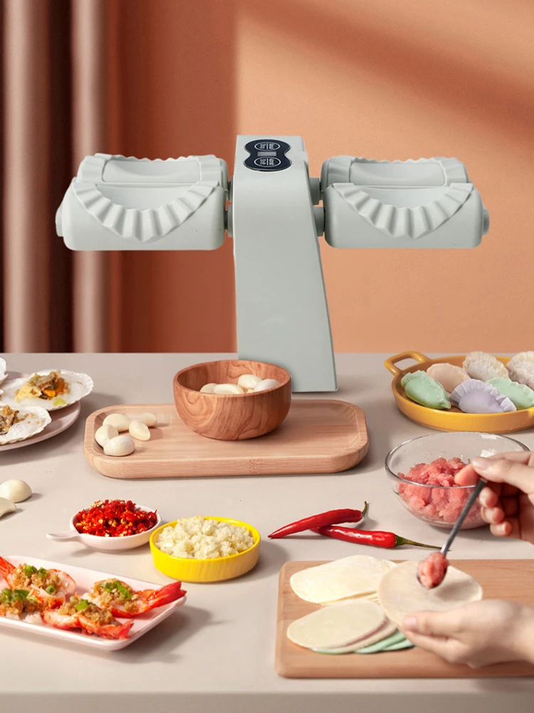 Electric Dumpling Maker Machine Kitchen Tool Double Head Automatic Dumpling Maker Mold Skin Wrapper Empanadas Ravioli Baking Kit
Electric Dumpling Maker Machine Kitchen Tool Double Head Automatic Dumpling Maker Mold Skin Wrapper Empanadas Ravioli Baking Kit