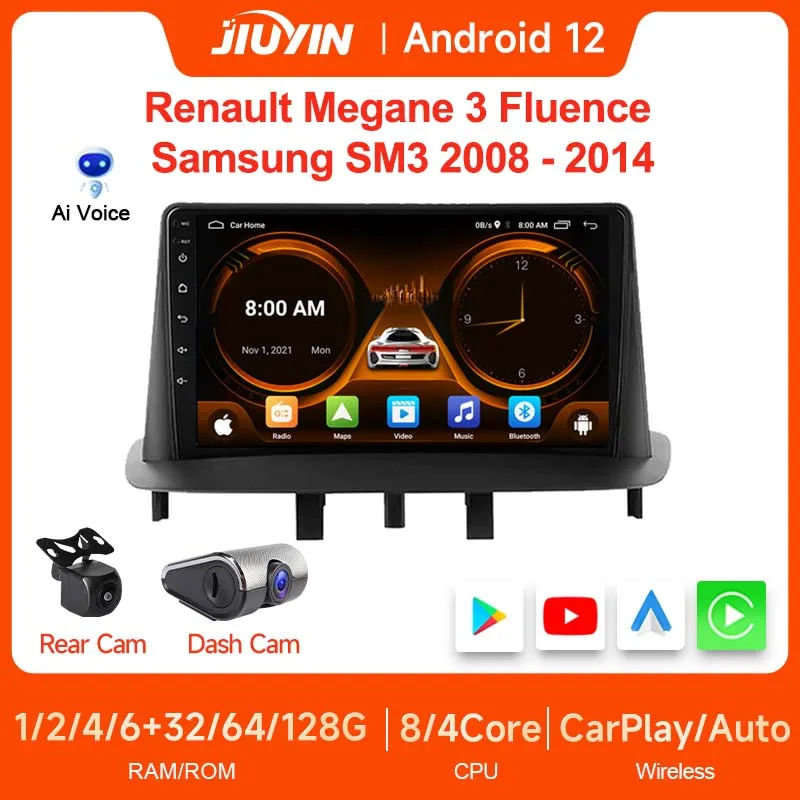 JIUYIN Android GPS Car Radio For Renault Megane 3 Fluence Samsung SM3 2008 - 2014 Stereo Multimedia Video Player DSP CarPlay
JIUYIN Android GPS Car Radio For Renault Megane 3 Fluence Samsung SM3 2008 - 2014 Stereo Multimedia Video Player DSP CarPlay
