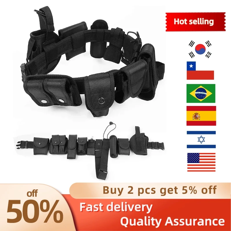 Multifunctional 10in1 Tactical Security Duty Belts Gun Holster Flashlight Pouch Sets Utility Kit Belt Military Police Duty Belt
Multifunctional 10in1 Tactical Security Duty Belts Gun Holster Flashlight Pouch Sets Utility Kit Belt Military Police Duty Belt