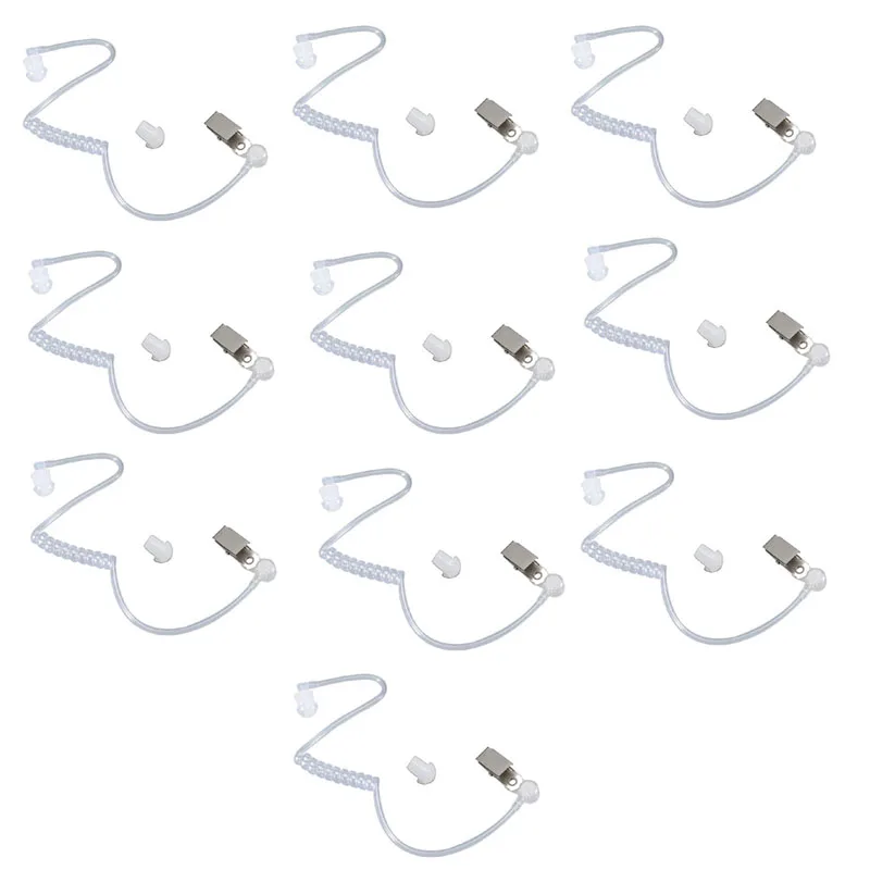 10pcs Transparent Replacement Air Tube PTT Mic Microphone Earpiece Headset with Clip for Universal Two Way Radios Walkie Talkie
10pcs Transparent Replacement Air Tube PTT Mic Microphone Earpiece Headset with Clip for Universal Two Way Radios Walkie Talkie