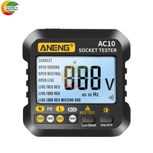 AC10 Socket Tester Plug Detector Zero Line Plug Polarity Phase Check Phase Detector US/EU Plug Multimeter Digital Tester
AC10 Socket Tester Plug Detector Zero Line Plug Polarity Phase Check Phase Detector US/EU Plug Multimeter Digital Tester