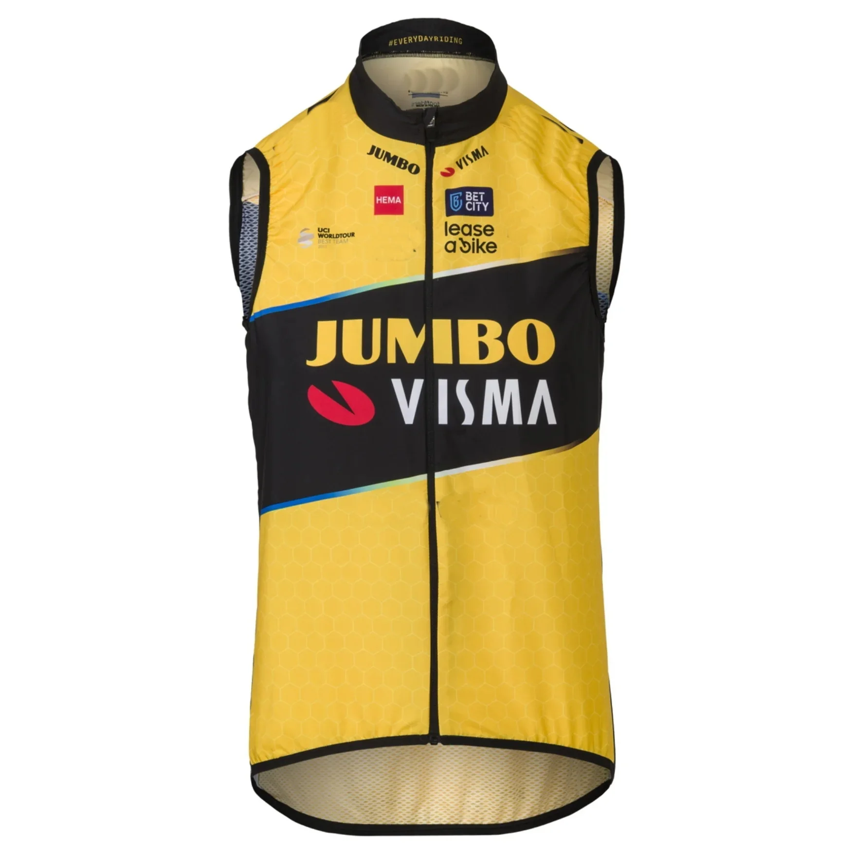 

2023 Jumbo Visma Team Yellow Summer Sleeveless Cycling Vest Mtb Clothing Bicycle Maillot Ciclismo Bike Clothes