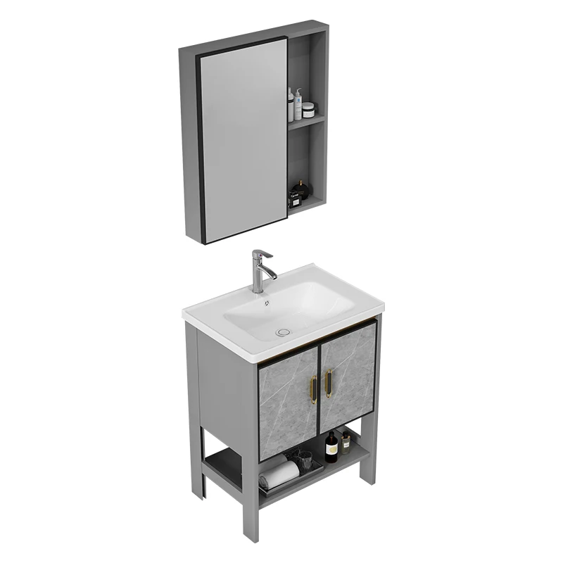 Alumimum Floor Type Wash Basin Bathroom Cabinet Combination Small Apartment Simple Balcony Bathroom Table Washbasin
Alumimum Floor Type Wash Basin Bathroom Cabinet Combination Small Apartment Simple Balcony Bathroom Table Washbasin