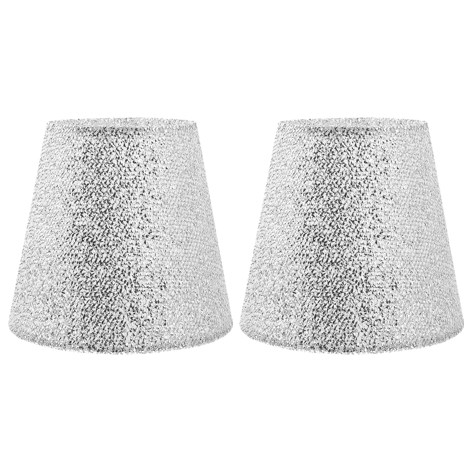 

2Pcs Drum Lampshade Cloth Lampshade Table Lamp Cover for Home Hotel Wedding Holiday Dinner Centerpiece Silver