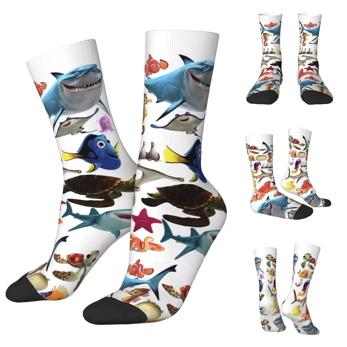 

Various Colorful Tropical Fish Unisex Socks,Windproof 3D Print Happy Socks Street Style Crazy Sock