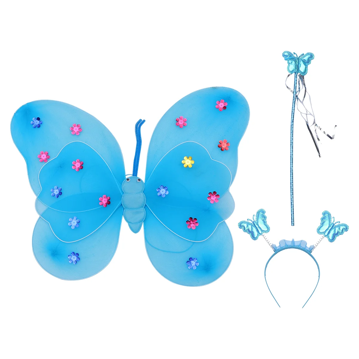 3Pcs/ 1Set Dress Fairy Costume with Dress Wand Headband Costume Fairy Birthday Party Dress for Blue
3Pcs/ 1Set Dress Fairy Costume with Dress Wand Headband Costume Fairy Birthday Party Dress for Blue