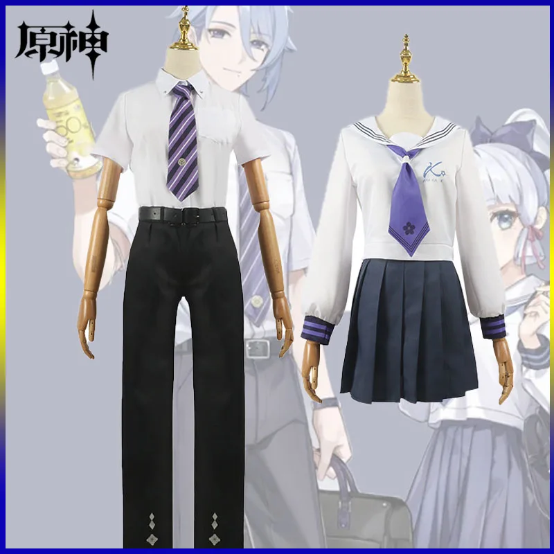 Genshin Impact Cosplay Costume Kamisato Ayaka Wig Jk School Uniform Linkage Couple Costume Shirt Short Set Halloween Party Outfi
Genshin Impact Cosplay Costume Kamisato Ayaka Wig Jk School Uniform Linkage Couple Costume Shirt Short Set Halloween Party Outfi
