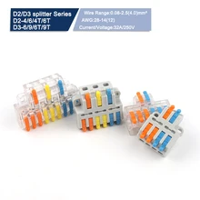 5PCS Fast Splicing Splitter Universal Compact Conductor Wire Connectors Push-in Cable Terminals Block For Electrical DIY Wiring
5PCS Fast Splicing Splitter Universal Compact Conductor Wire Connectors Push-in Cable Terminals Block For Electrical DIY Wiring