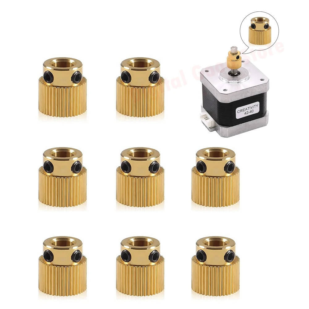8 x 40 Teeth Extruder Drive Gear Wheel Compatible with CR-10 CR-10S S4 S5 Ender 3 Ender 3 Pro MK7/8 3D Printer
8 x 40 Teeth Extruder Drive Gear Wheel Compatible with CR-10 CR-10S S4 S5 Ender 3 Ender 3 Pro MK7/8 3D Printer