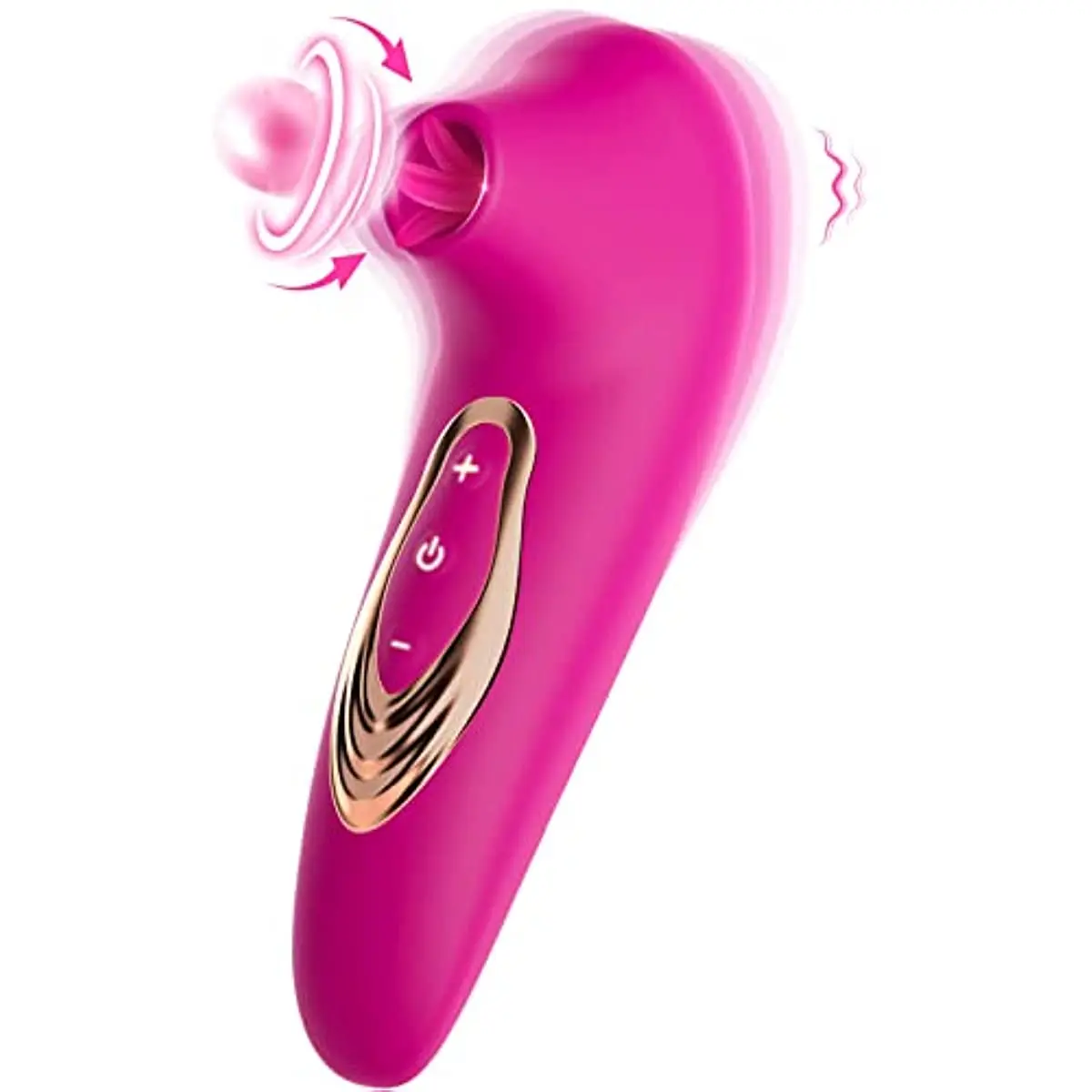 

Rose Clitoral Licking Sucking Vibrator Stimulator Female Couples Tongue Clit Sucker for Nipple Licking Vibrating Sex Toys Women