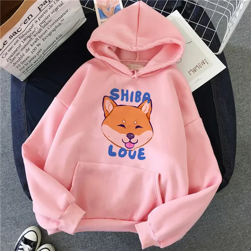 

Female Shiba Inu Hoodie Harajuku Funny Hoodies Women Ullzang Cute Korean Style Autumn Winter Sweatshirt 90s Warm Hoody