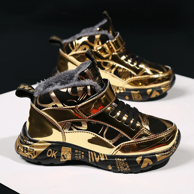 Winter Kids Running Shoes Boy Child Sneaker Outdoor Warm Plush Children's Sneakers Fashion Gold Teenager Boys Girls Sports Shoes
Winter Kids Running Shoes Boy Child Sneaker Outdoor Warm Plush Children's Sneakers Fashion Gold Teenager Boys Girls Sports Shoes