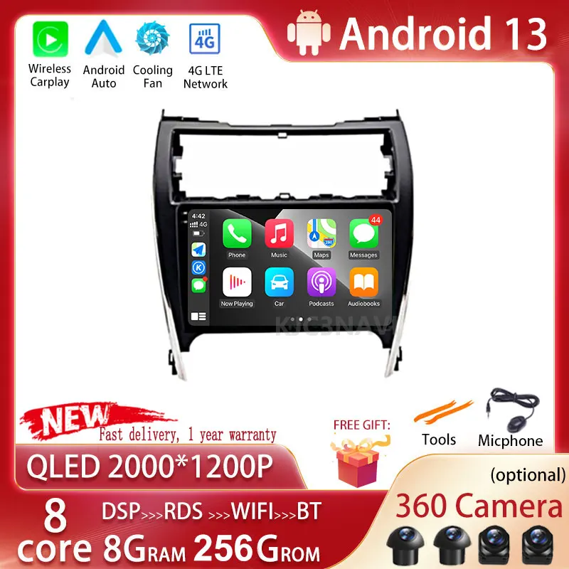 Android 13 Car Radio For Toyota Camry 7 XV 50 55 2012 2013 2014 - 2017 Multimedia Video Player WIFI Navigation GPS DVD NO 2Din
Android 13 Car Radio For Toyota Camry 7 XV 50 55 2012 2013 2014 - 2017 Multimedia Video Player WIFI Navigation GPS DVD NO 2Din
