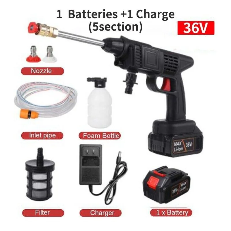 1500W Electric High Pressure Washer Rechargeable Car Wash Gun Cordless Electric Water Gun Foam Machine for Makita 18V Battery
1500W Electric High Pressure Washer Rechargeable Car Wash Gun Cordless Electric Water Gun Foam Machine for Makita 18V Battery