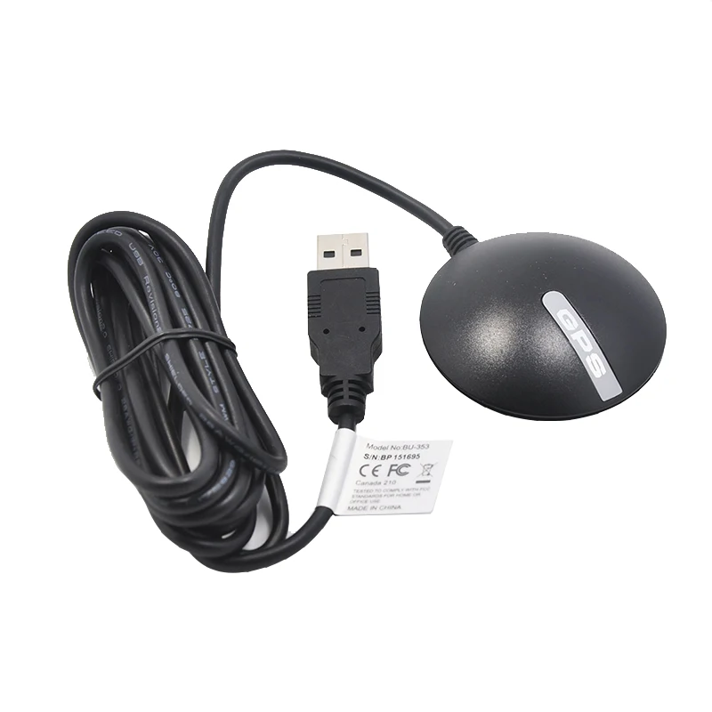 

GlobalSat BU-353 GPS Receiver SiRF Star III High-performance GPS Chipset Strong Magnetism USB Connector