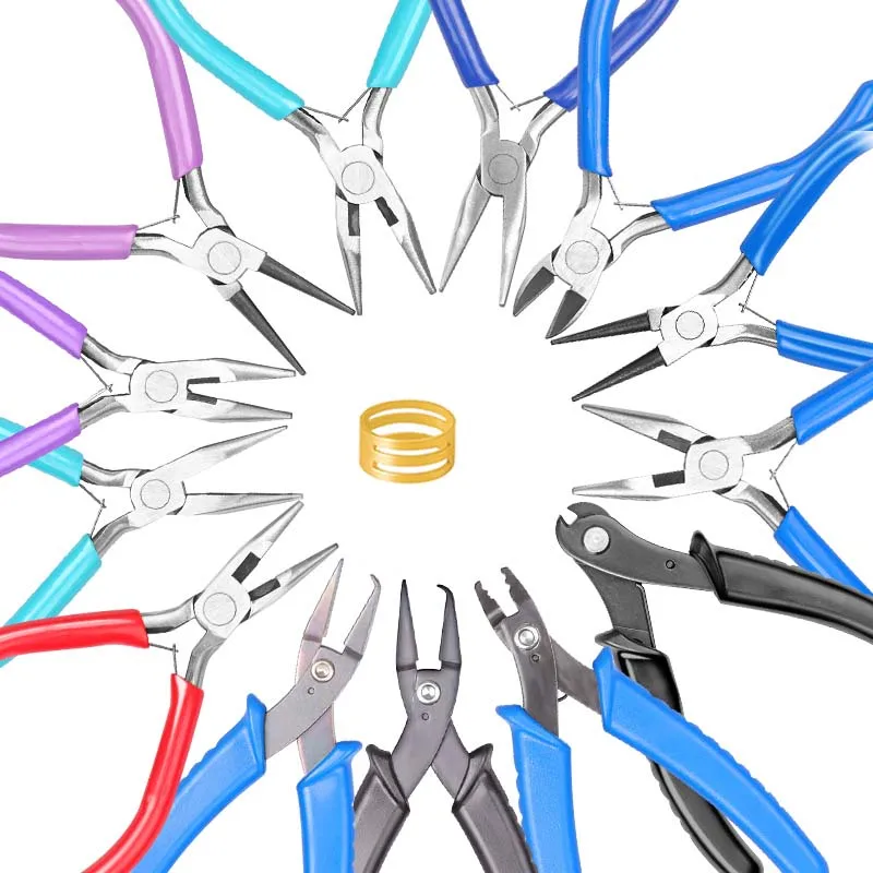 2pc Multifunction Hand Tools Jewelry Pliers With Ring Round Nose End Cutting Wire Pliers For DIY Jewelry Making Accessories
2pc Multifunction Hand Tools Jewelry Pliers With Ring Round Nose End Cutting Wire Pliers For DIY Jewelry Making Accessories